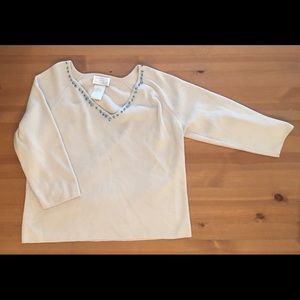 Turquoise Studded 3/4 Top